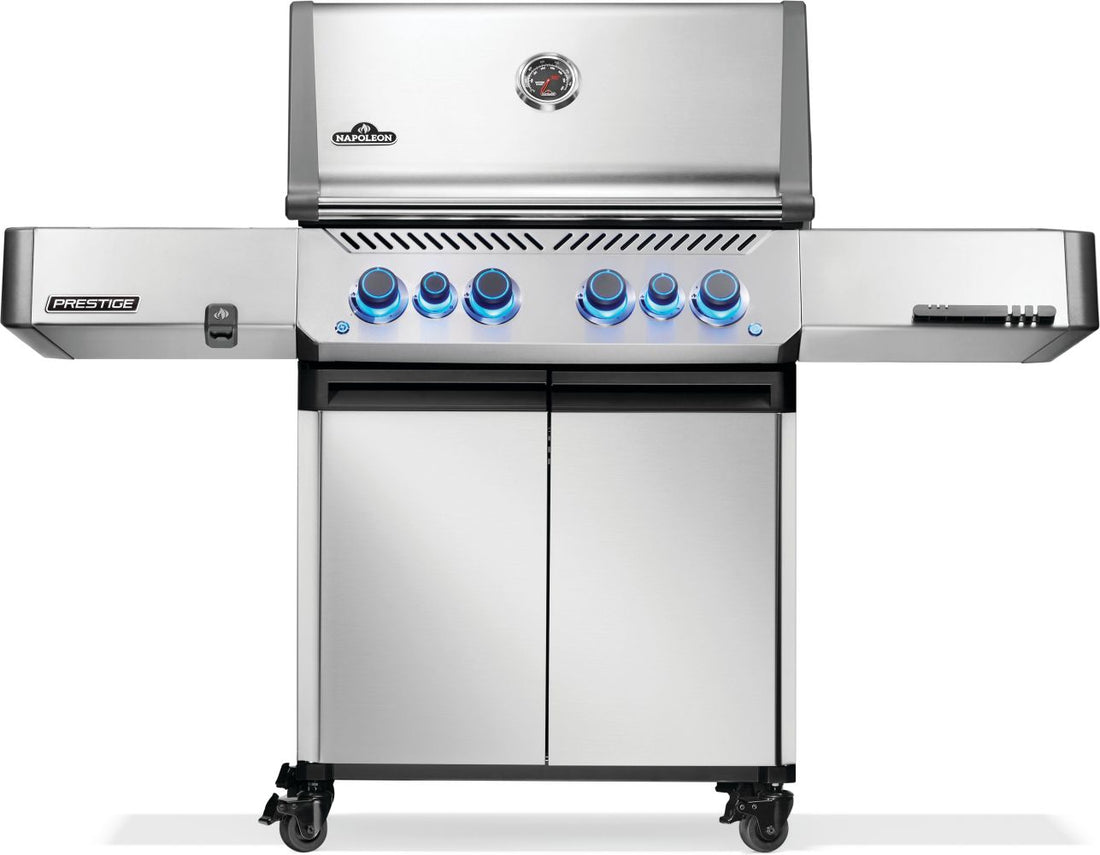 Napoleon - Prestige® 500 Propane Gas Grill with Infrared Side and Rear Burner, Stainless Steel - P500VRSIBPSS