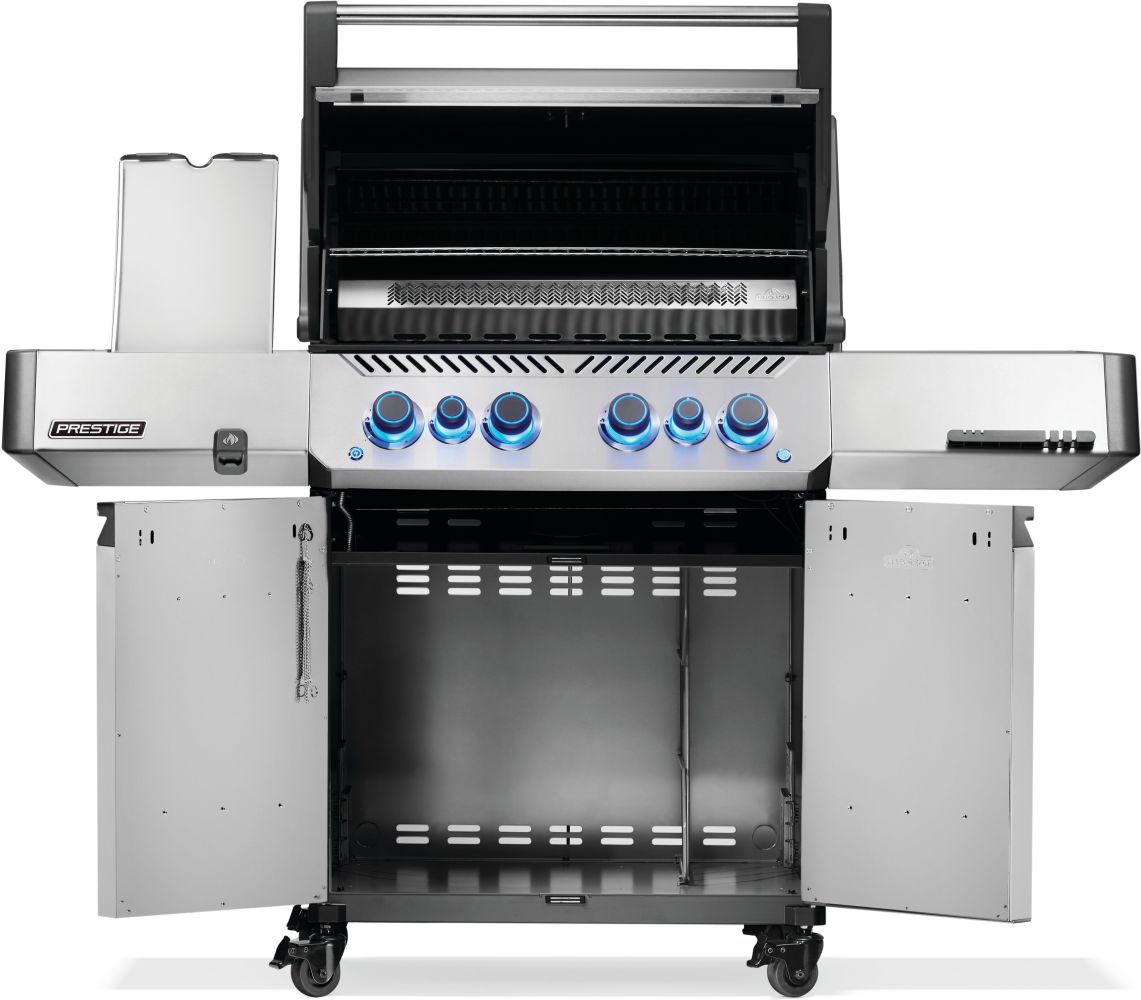 Napoleon - Prestige® 500 Propane Gas Grill with Infrared Side and Rear Burner, Stainless Steel - P500VRSIBPSS