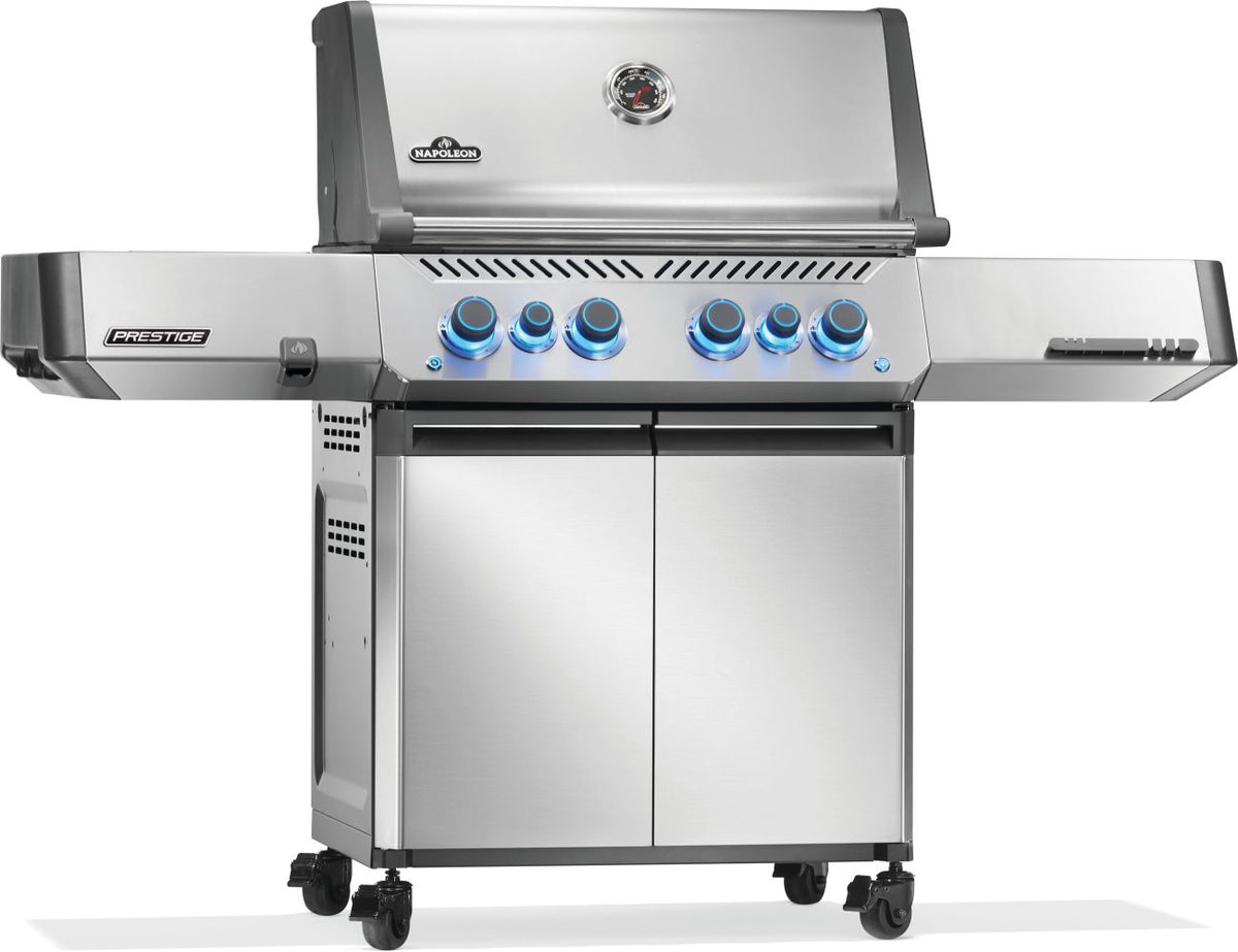 Napoleon - Prestige® 500 Propane Gas Grill with Infrared Side and Rear Burner, Stainless Steel - P500VRSIBPSS