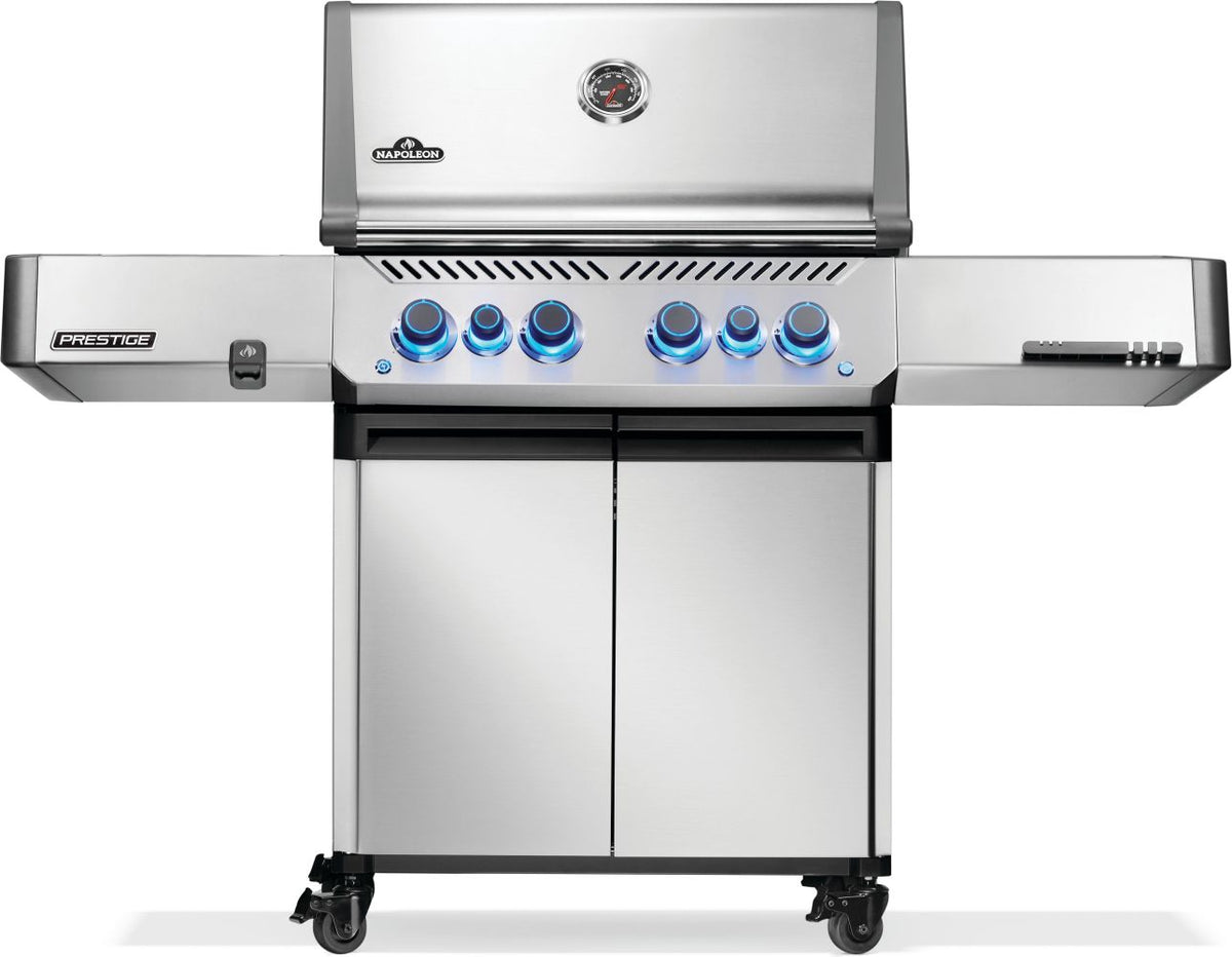 Napoleon - Prestige® 500 Propane Gas Grill with Infrared Side and Rear Burner, Stainless Steel - P500VRSIBPSS
