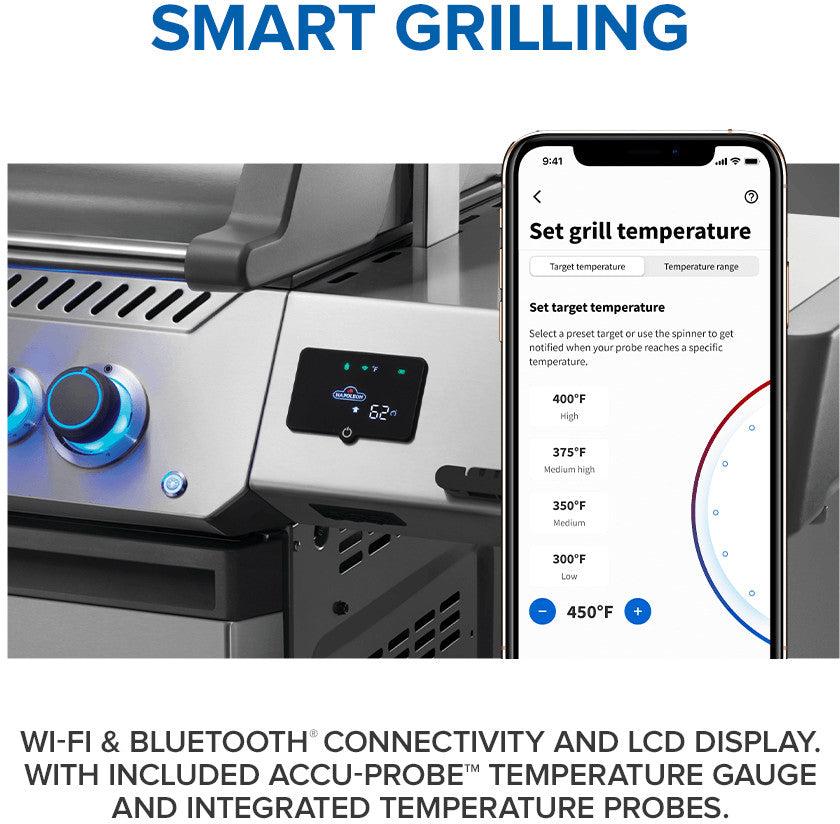 Napoleon - Prestige® 665 Connected, Natural Gas Grill with Infrared Side and Rear Burner, Stainless Steel - P665VXRSIBNSS