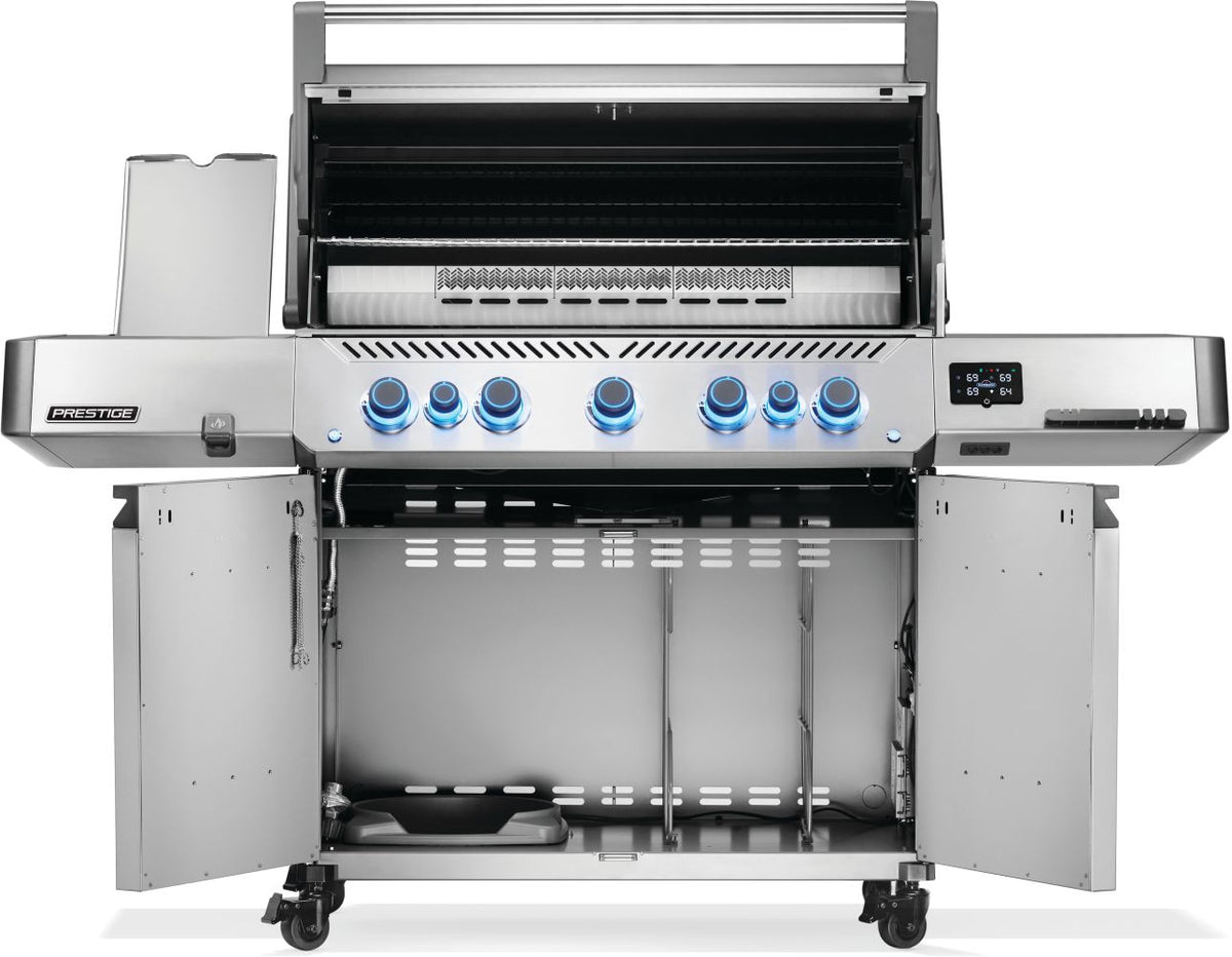 Napoleon - Prestige® 665 Connected, Natural Gas Grill with Infrared Side and Rear Burner, Stainless Steel - P665VXRSIBNSS