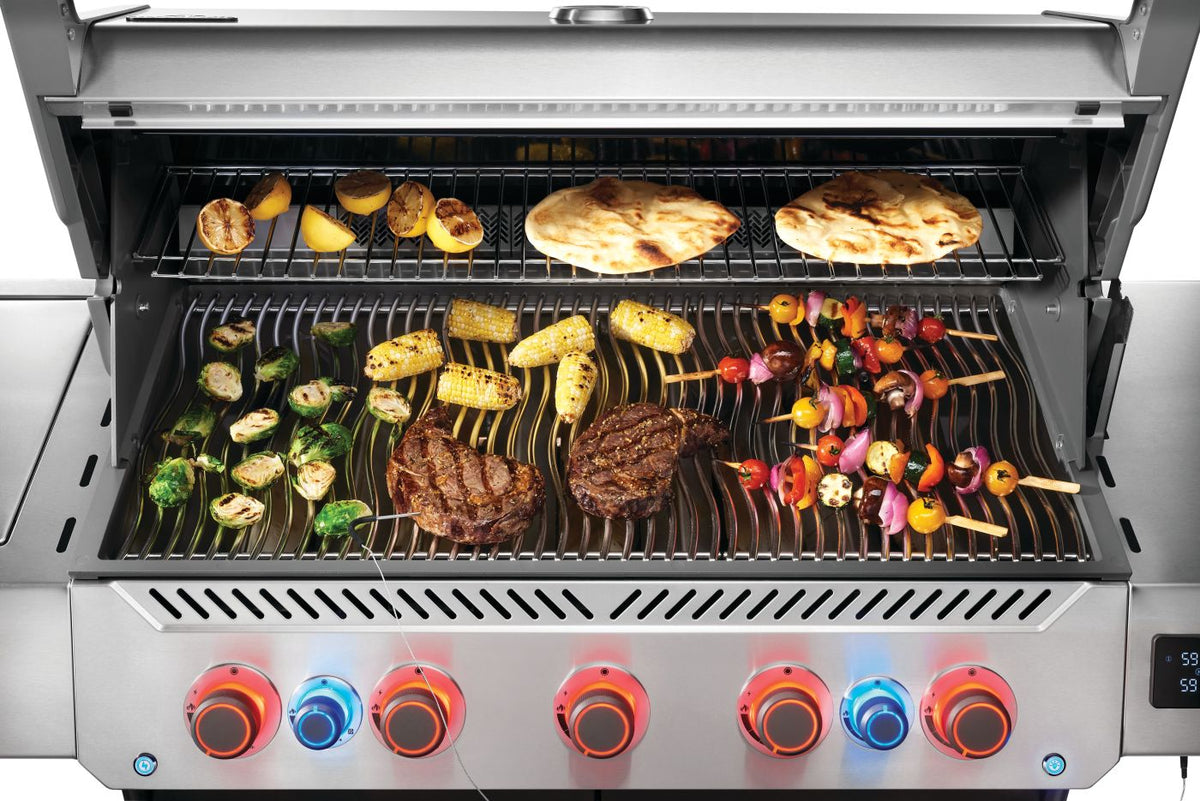 Napoleon - Prestige® 665 Connected, Natural Gas Grill with Infrared Side and Rear Burner, Stainless Steel - P665VXRSIBNSS