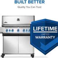 Napoleon - Prestige® 665 Connected, Propane Grill with Infrared Side and Rear Burner, Stainless Steel - P665VXRSIBPSS