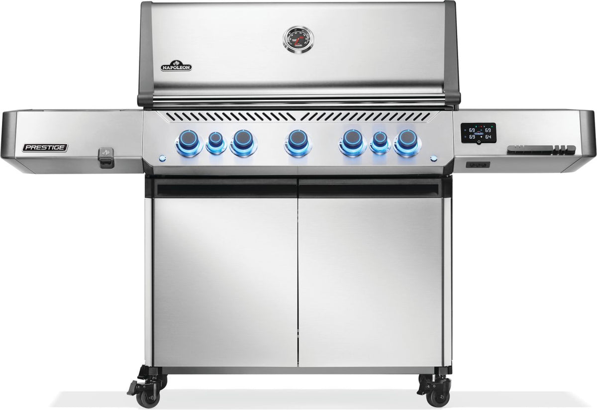 Napoleon - Prestige® 665 Connected, Natural Gas Grill with Infrared Side and Rear Burner, Stainless Steel - P665VXRSIBNSS