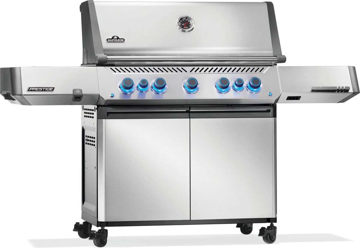 Napoleon - Prestige® 665 Propane Gas Grill with Infrared Side and Rear Burner, Stainless Steel - P665VRSIBPSS