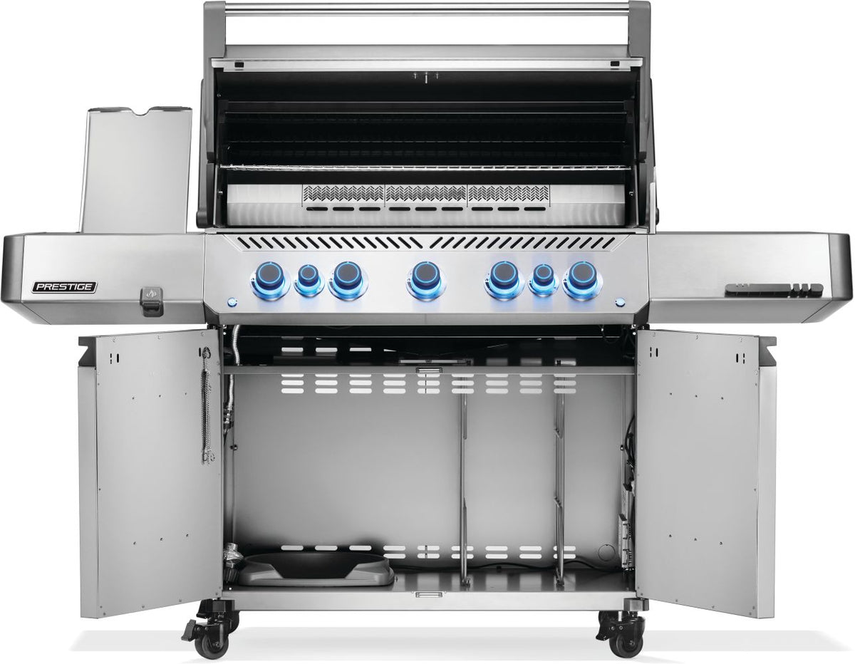 Napoleon - Prestige® 665 Propane Gas Grill with Infrared Side and Rear Burner, Stainless Steel - P665VRSIBPSS