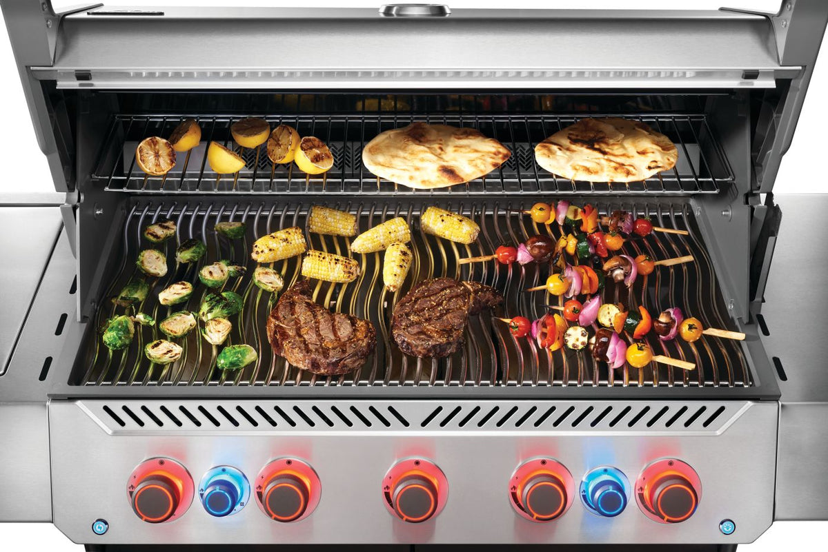 Napoleon - Prestige® 665 Propane Gas Grill with Infrared Side and Rear Burner, Stainless Steel - P665VRSIBPSS