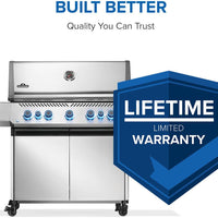 Napoleon - Prestige® 665 Natural Gas Grill with Infrared Side and Rear Burner, Stainless Steel - P665VRSIBNSS
