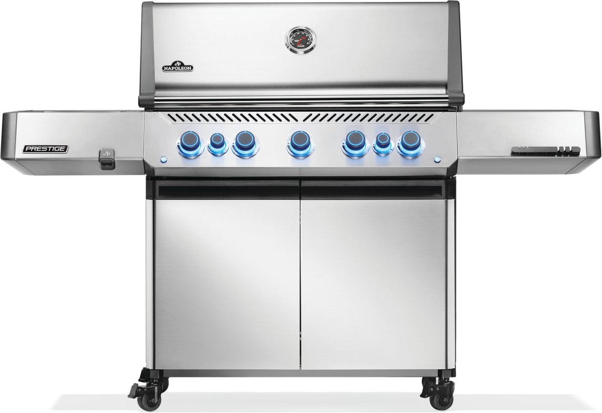 Napoleon - Prestige® 665 Propane Gas Grill with Infrared Side and Rear Burner, Stainless Steel - P665VRSIBPSS