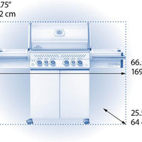 Napoleon - Prestige® PRO 500 Propane Gas Grill with Infrared Rear and Side Burners, Stainless Steel - PRO500RSIBPSS-3
