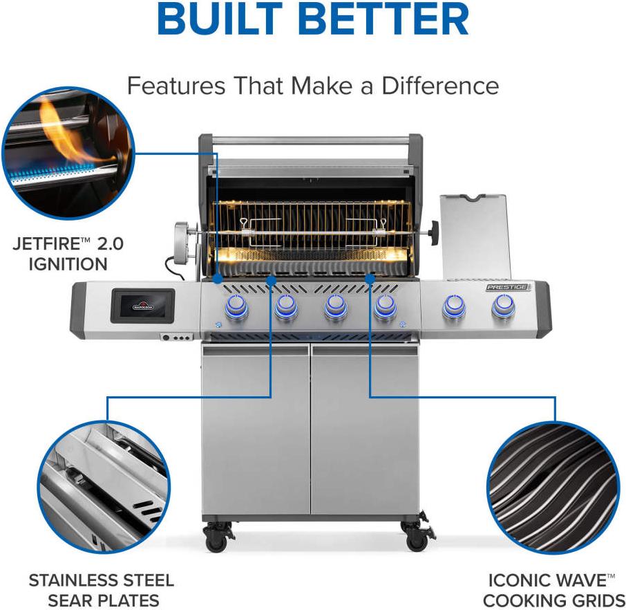 Napoleon - Prestige® PRO 500 Propane Gas Grill with Smart Technology - PRO500VXRSIBPSS