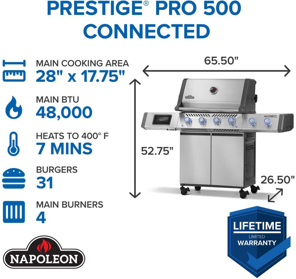 Napoleon - Prestige® PRO 500 Natural Gas Grill with Smart Technology - PRO500VXRSIBNSS