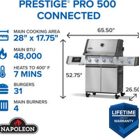 Napoleon - Prestige® PRO 500 Natural Gas Grill with Smart Technology - PRO500VXRSIBNSS