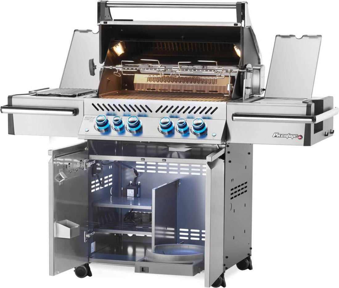 Napoleon - Prestige® PRO 500 Propane Gas Grill with Infrared Rear and Side Burners, Stainless Steel - PRO500RSIBPSS-3