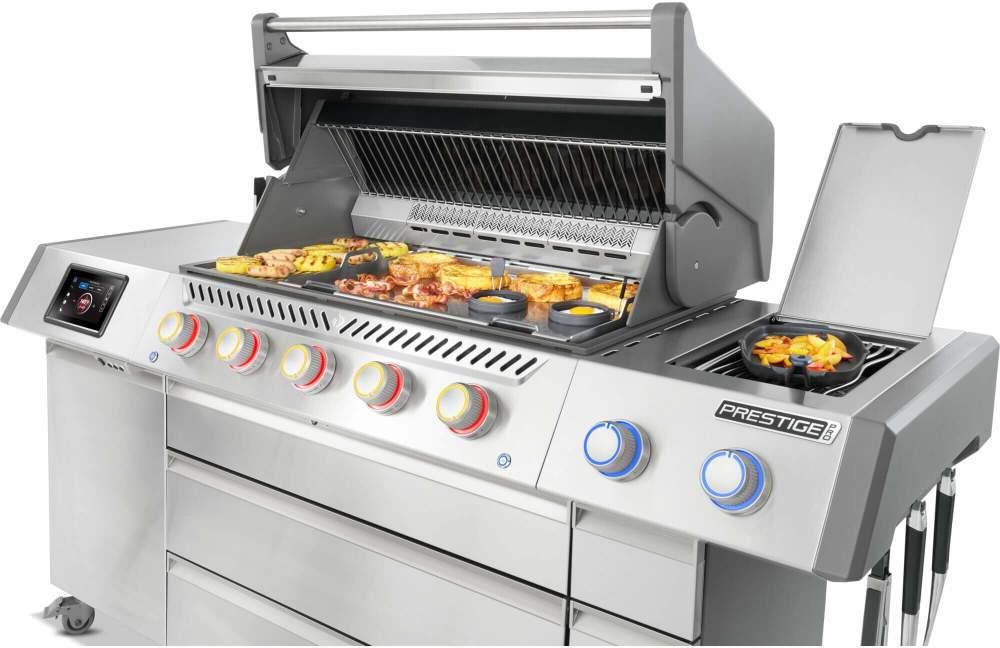 Napoleon - Prestige® PRO 665 Elite Propane Gas Grill with Smart Technology & Electric Smoker Box - PRO665VXRSIBPSS