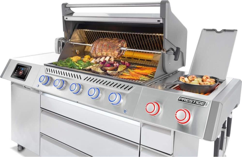 Napoleon - Prestige® PRO 665 Elite Propane Gas Grill with Smart Technology & Electric Smoker Box - PRO665VXRSIBPSS
