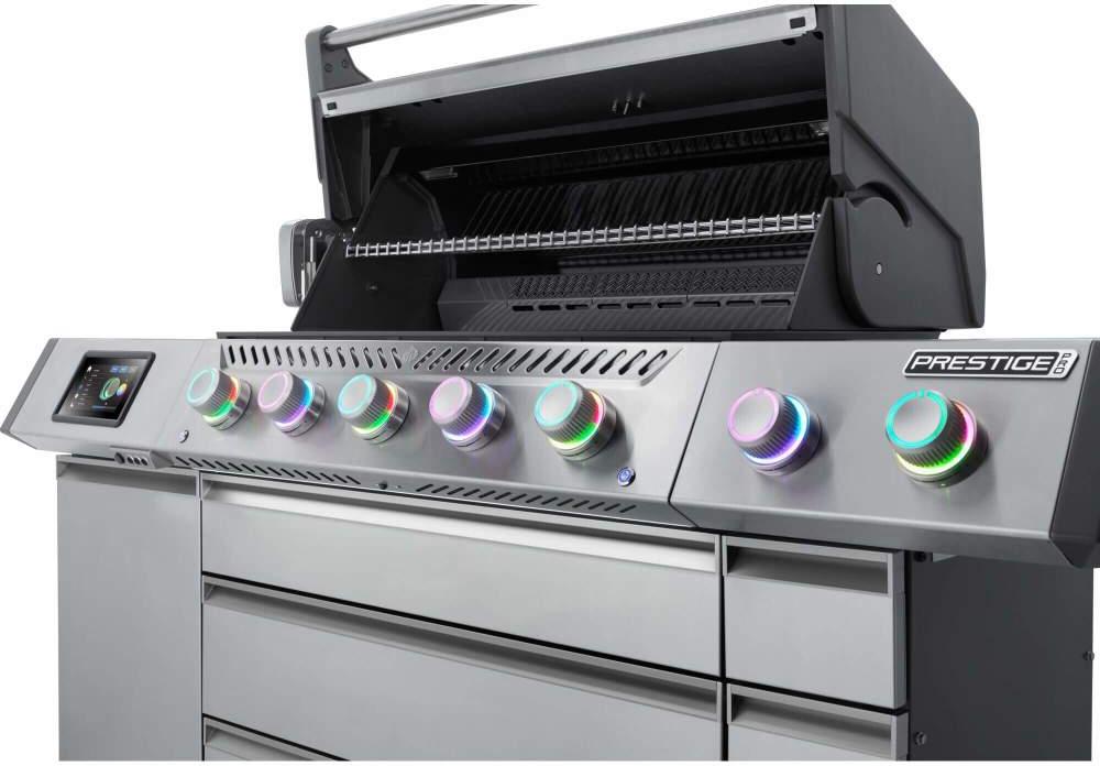 Napoleon - Prestige® PRO 665 Elite Propane Gas Grill with Smart Technology & Electric Smoker Box - PRO665VXRSIBPSS