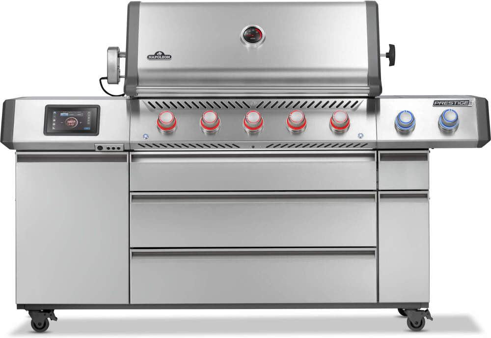Napoleon - Prestige® PRO 665 Elite Propane Gas Grill with Smart Technology & Electric Smoker Box - PRO665VXRSIBPSS