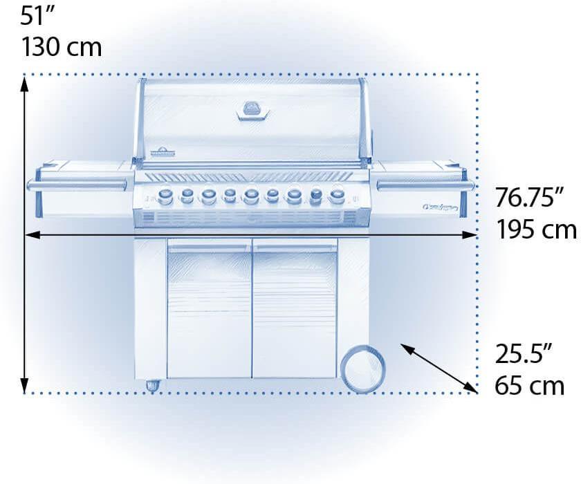 Napoleon - Prestige® PRO 665 Propane Gas Grill with Infrared Rear and Side Burners, Stainless Steel - PRO665RSIBPSS-3