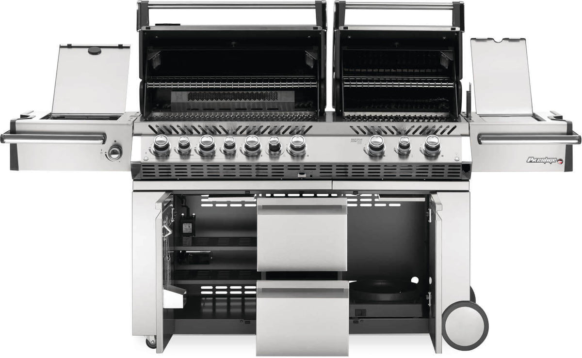 Napoleon - Prestige® PRO 825 Propane Gas Grill with Power Side Burner and Infrared Rear & Bottom Burners, Stainless Steel - PRO825RSBIPSS-3