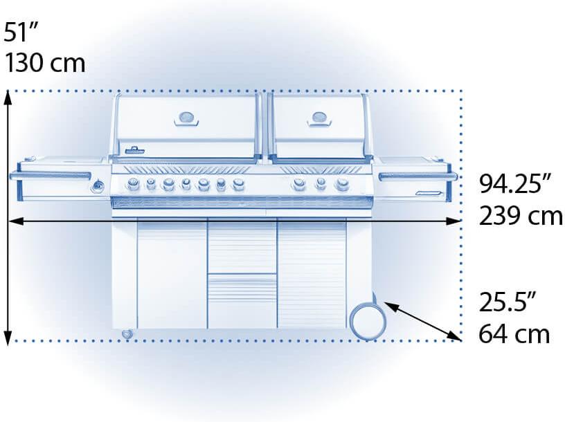 Napoleon - Prestige® PRO 825 Propane Gas Grill with Power Side Burner and Infrared Rear & Bottom Burners, Stainless Steel - PRO825RSBIPSS-3