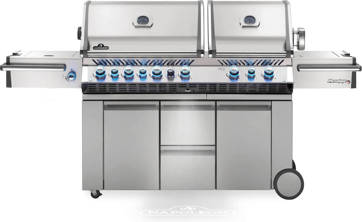 Napoleon - Prestige® PRO 825 Propane Gas Grill with Power Side Burner and Infrared Rear & Bottom Burners, Stainless Steel - PRO825RSBIPSS-3