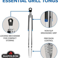 Napoleon - Pull-Lock Stainless Steel Tongs - GATL004