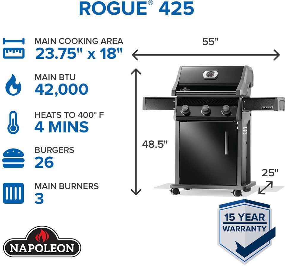 Napoleon - Rogue® 425 Natural Gas Grill, Black - R425NK-2