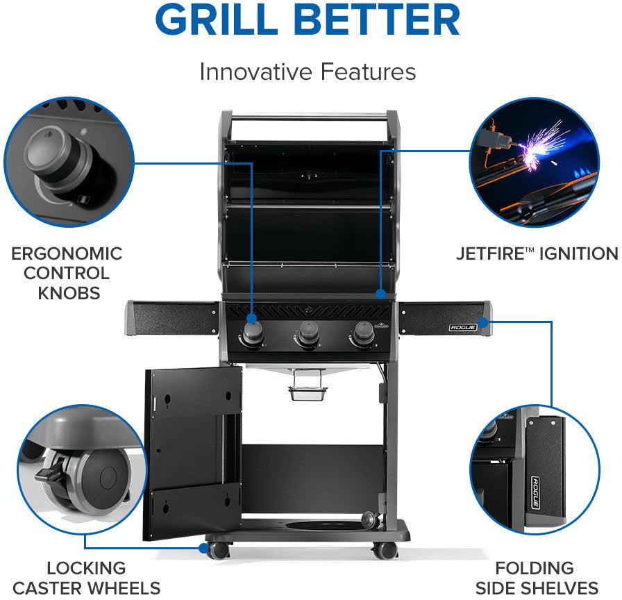 Napoleon - Rogue® 425 Natural Gas Grill, Black - R425NK-2