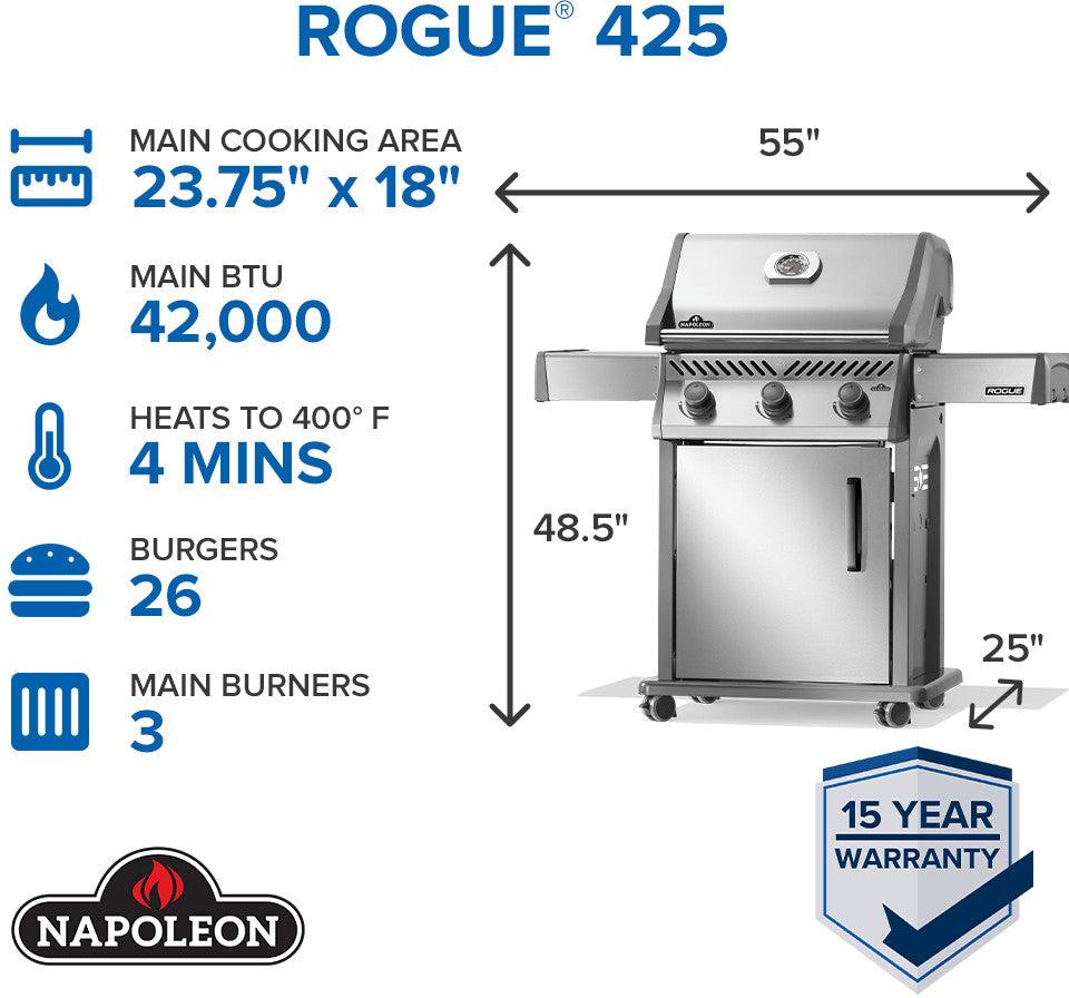 Napoleon - Rogue® 425 Propane Gas Grill, Stainless Steel - R425PSS-2