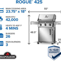 Napoleon - Rogue® 425 Propane Gas Grill, Stainless Steel - R425PSS-2