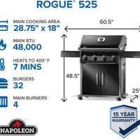 Napoleon - Rogue® 525 Natural Gas Grill, Black - R525NK-2