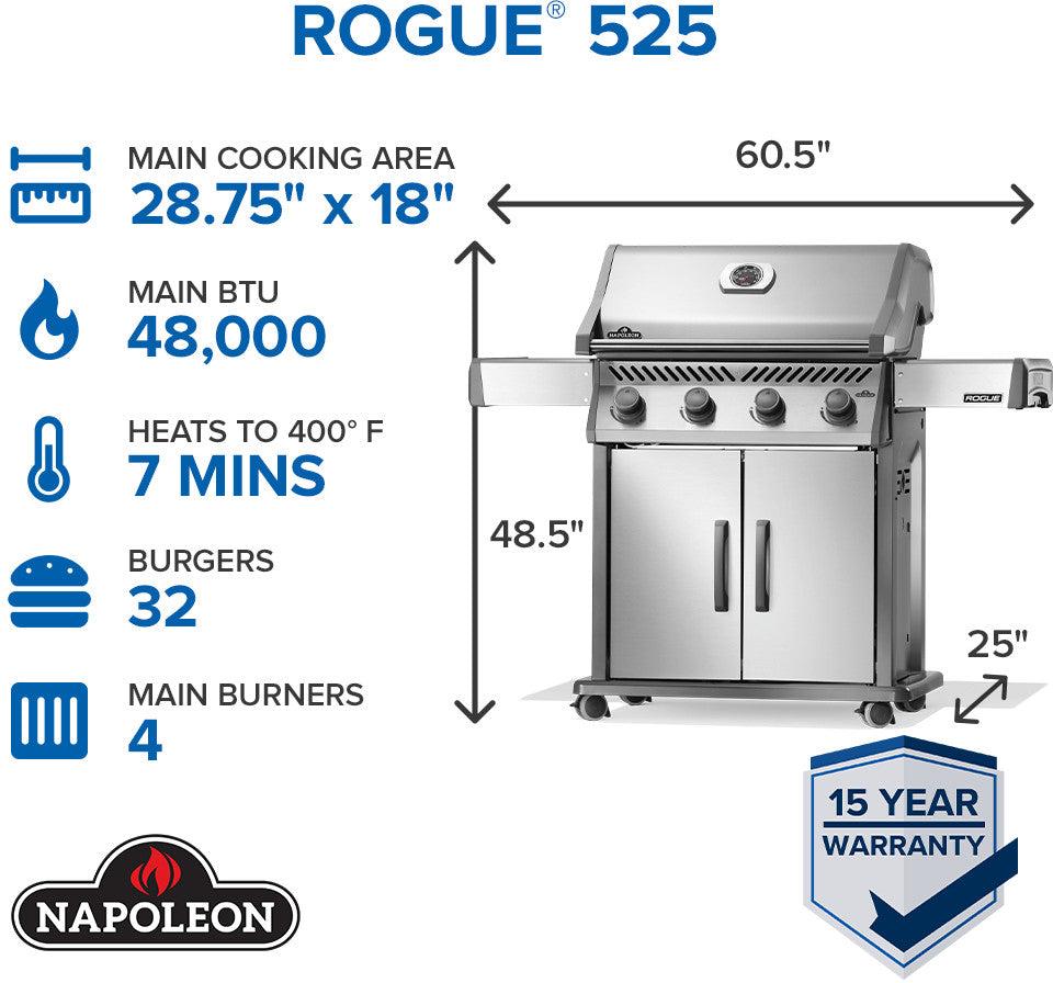 Napoleon - Rogue® 525 Natural Gas Grill, Stainless Steel - R525NSS-2