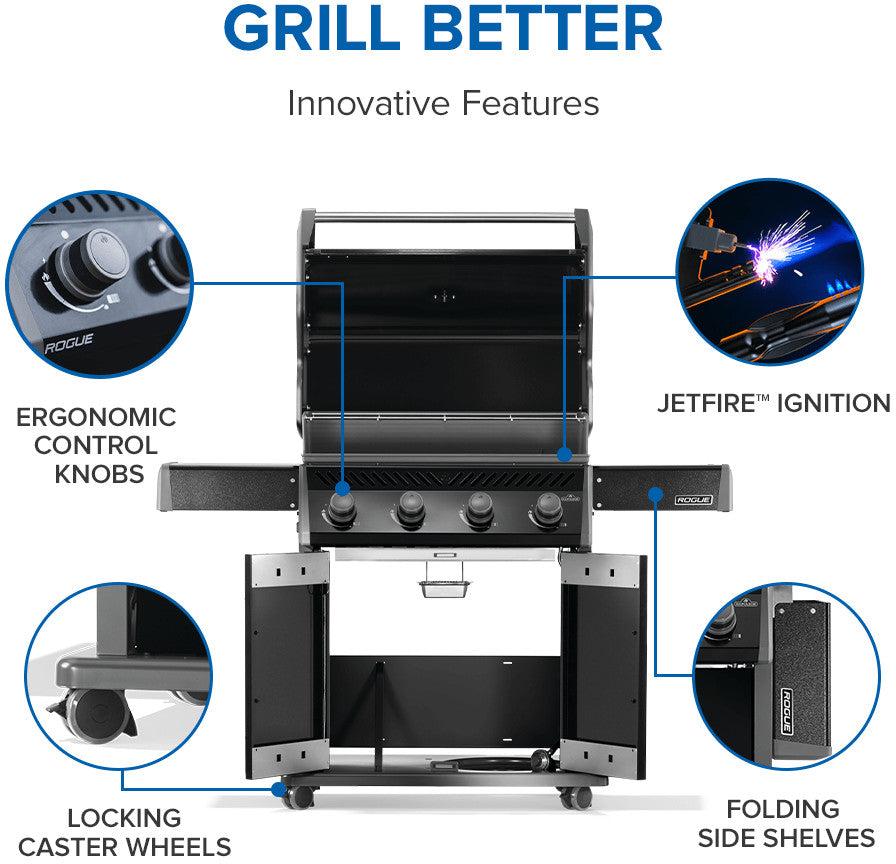 Napoleon - Rogue® 525 Propane Gas Grill, Black - R525PK-2