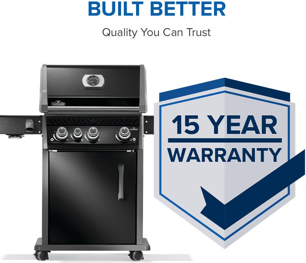 Napoleon - Rogue® PRO 425 Propane Gas Grill with Infrared Side Burner, Black - RP425SIBPK-2