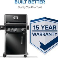 Napoleon - Rogue® PRO 425 Natural Gas Grill with Infrared Side Burner, Black - RP425SIBNK-2