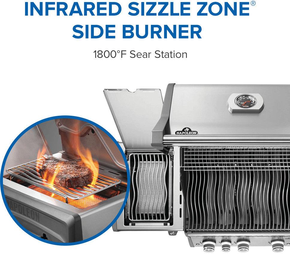 Napoleon - Rogue® PRO 425 Propane Gas Grill with Infrared Side Burner, Stainless Steel - RP425SIBPSS-2