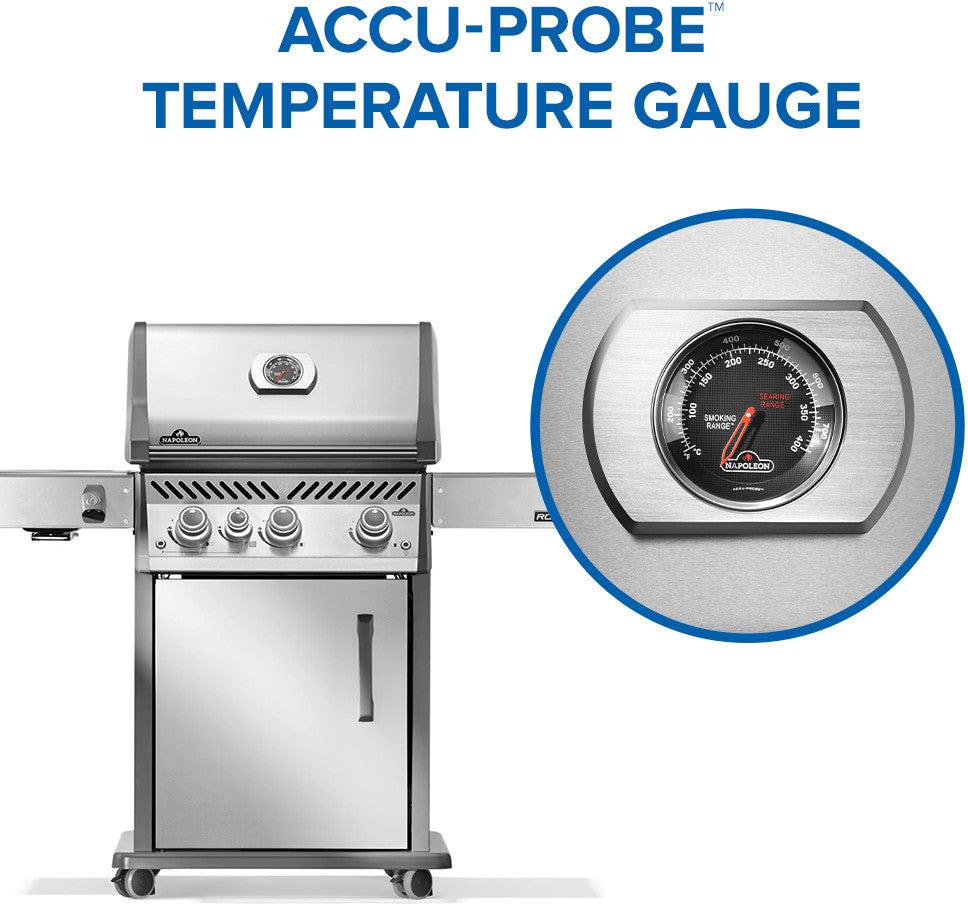 Napoleon - Rogue® PRO 425 Propane Gas Grill with Infrared Side Burner, Stainless Steel - RP425SIBPSS-2