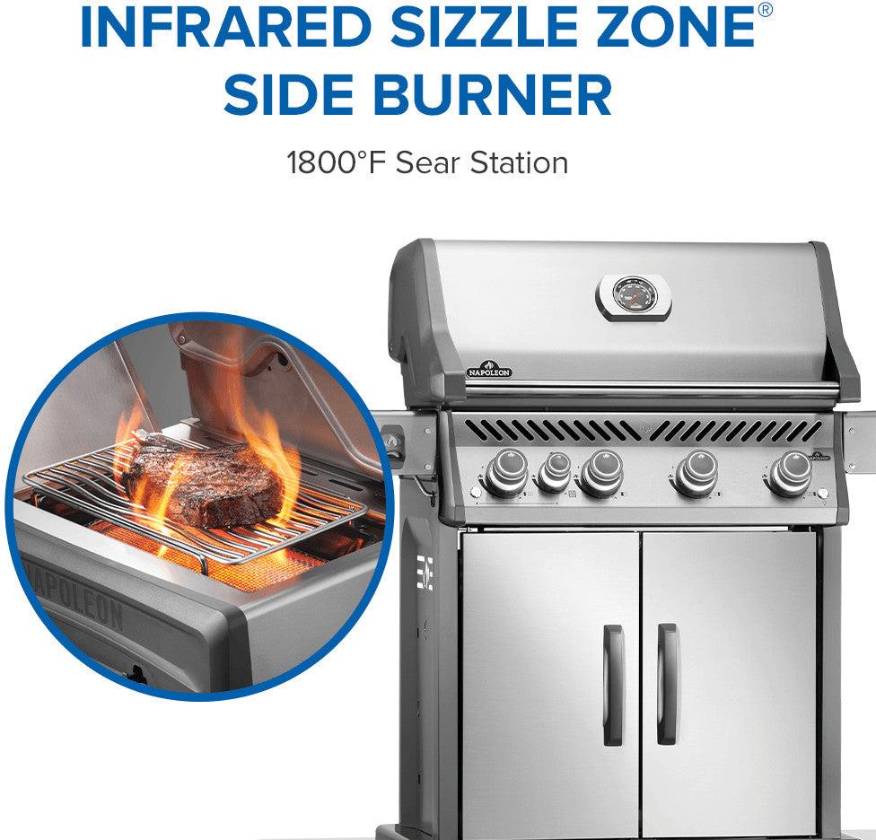 Napoleon - Rogue® PRO 525 Natural Gas Grill with Infrared Side Burner, Stainless Steel - RP525SIBNSS-2