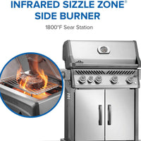 Napoleon - Rogue® PRO 525 Natural Gas Grill with Infrared Side Burner, Stainless Steel - RP525SIBNSS-2