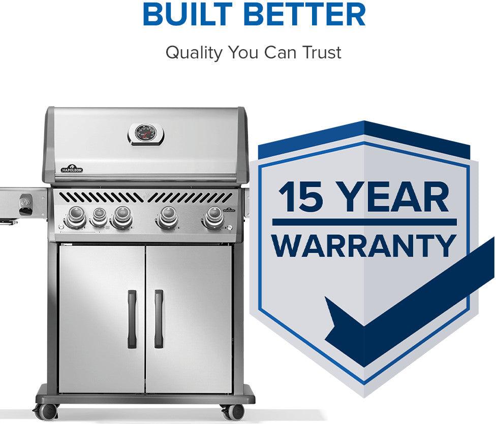 Napoleon - Rogue® PRO 525 Natural Gas Grill with Infrared Side Burner, Stainless Steel - RP525SIBNSS-2