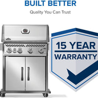 Napoleon - Rogue® PRO 525 Natural Gas Grill with Infrared Side Burner, Stainless Steel - RP525SIBNSS-2