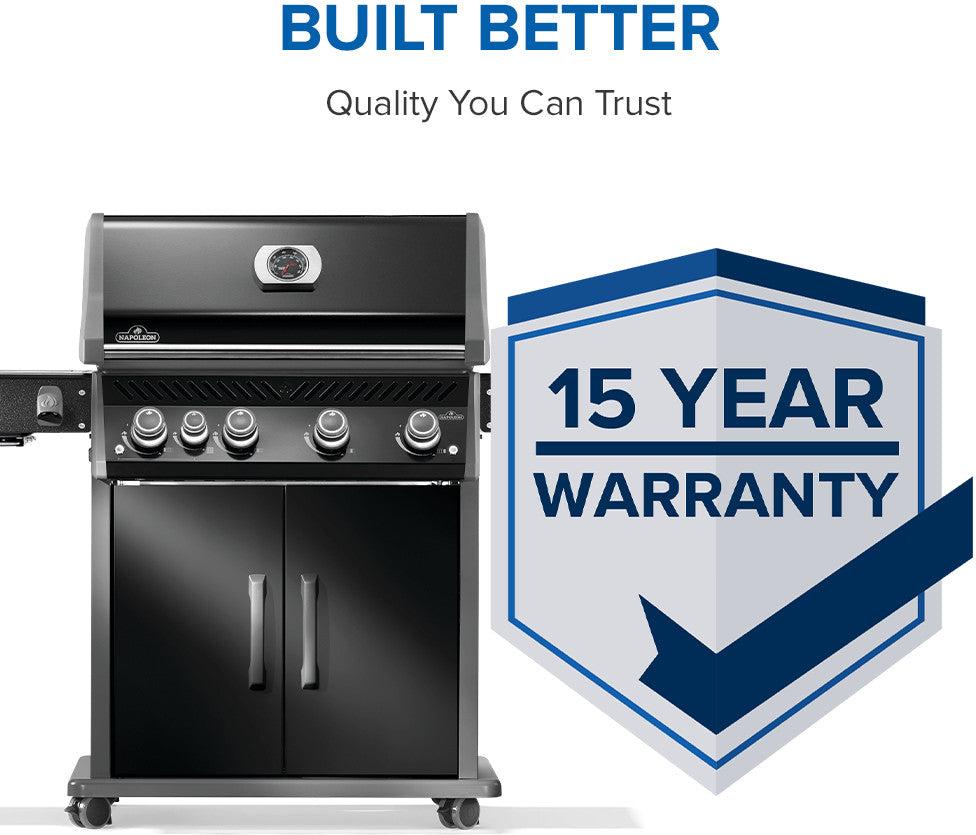 Napoleon - Rogue® PRO 525 Propane Gas Grill with Infrared Side Burner, Black - RP525SIBPK-2