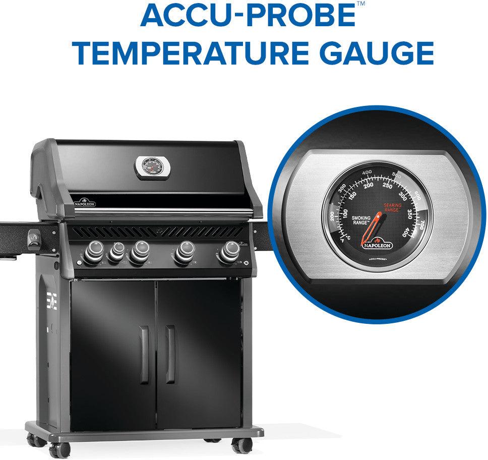 Napoleon - Rogue® PRO 525 Propane Gas Grill with Infrared Side Burner, Black - RP525SIBPK-2