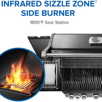 Napoleon - Rogue® PRO 625 Propane Gas Grill with Infrared Side Burner, Black - RP625SIBPK-2