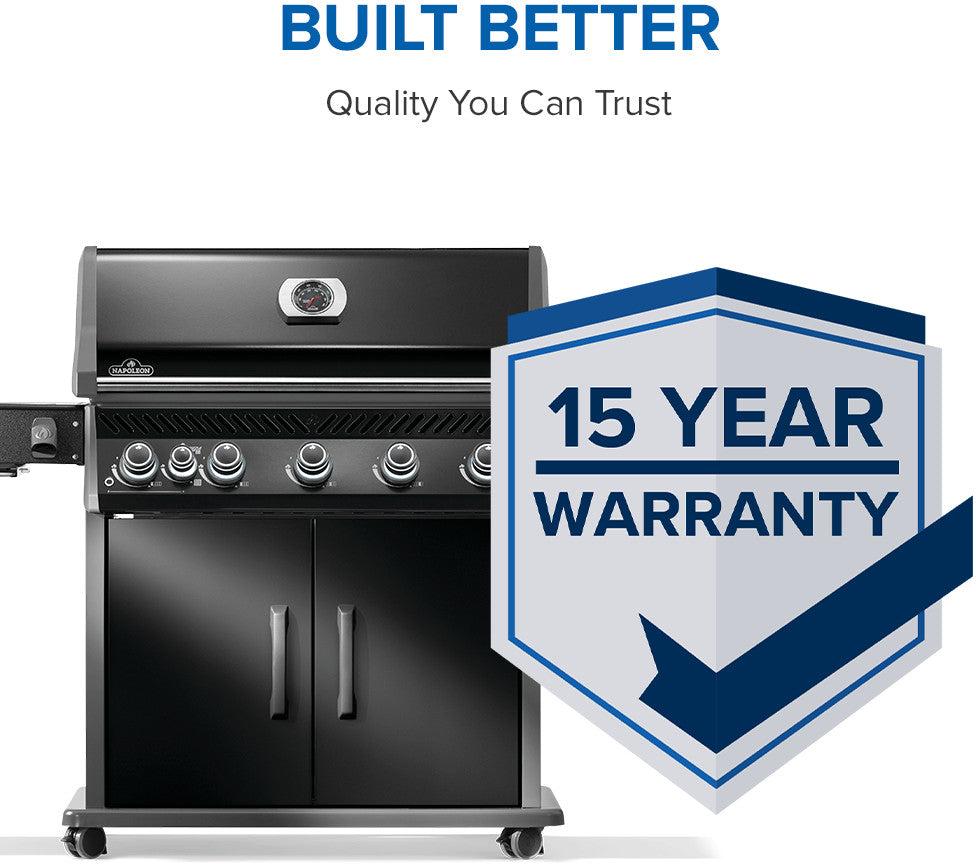 Napoleon - Rogue® PRO 625 Natural Gas Grill with Infrared Side Burner, Black - RP625SIBNK-2