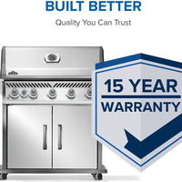 Napoleon - Rogue® PRO 625 Natural Gas Grill with Infrared Side Burner, Stainless Steel - RP625SIBNSS-2