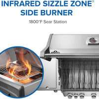 Napoleon - Rogue® PRO 625 Natural Gas Grill with Infrared Side Burner, Stainless Steel - RP625SIBNSS-2