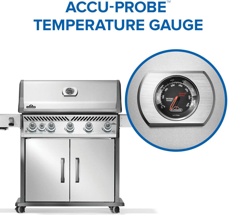 Napoleon - Rogue® PRO 625 Natural Gas Grill with Infrared Side Burner, Stainless Steel - RP625SIBNSS-2